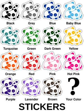 Cute Panda Couple In Love Stickers